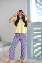 Load image into Gallery viewer, POPPY &amp; PINE - Bold Purple Polka dot barrel pants
