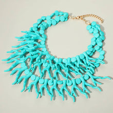 Load image into Gallery viewer, Bold Layered Coral Statement Necklace
