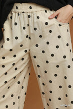 Load image into Gallery viewer, UMGEE Oatmeal polka dot cropped trouser
