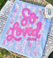 So loved - John 3:16 Powder blue comfort color tshirt