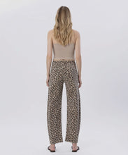 Load image into Gallery viewer, VERVET- Leopard print  High Rise barrel jeans v3697lpd
