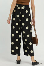 Load image into Gallery viewer, UMGEE Black wide leg polka dot trouser
