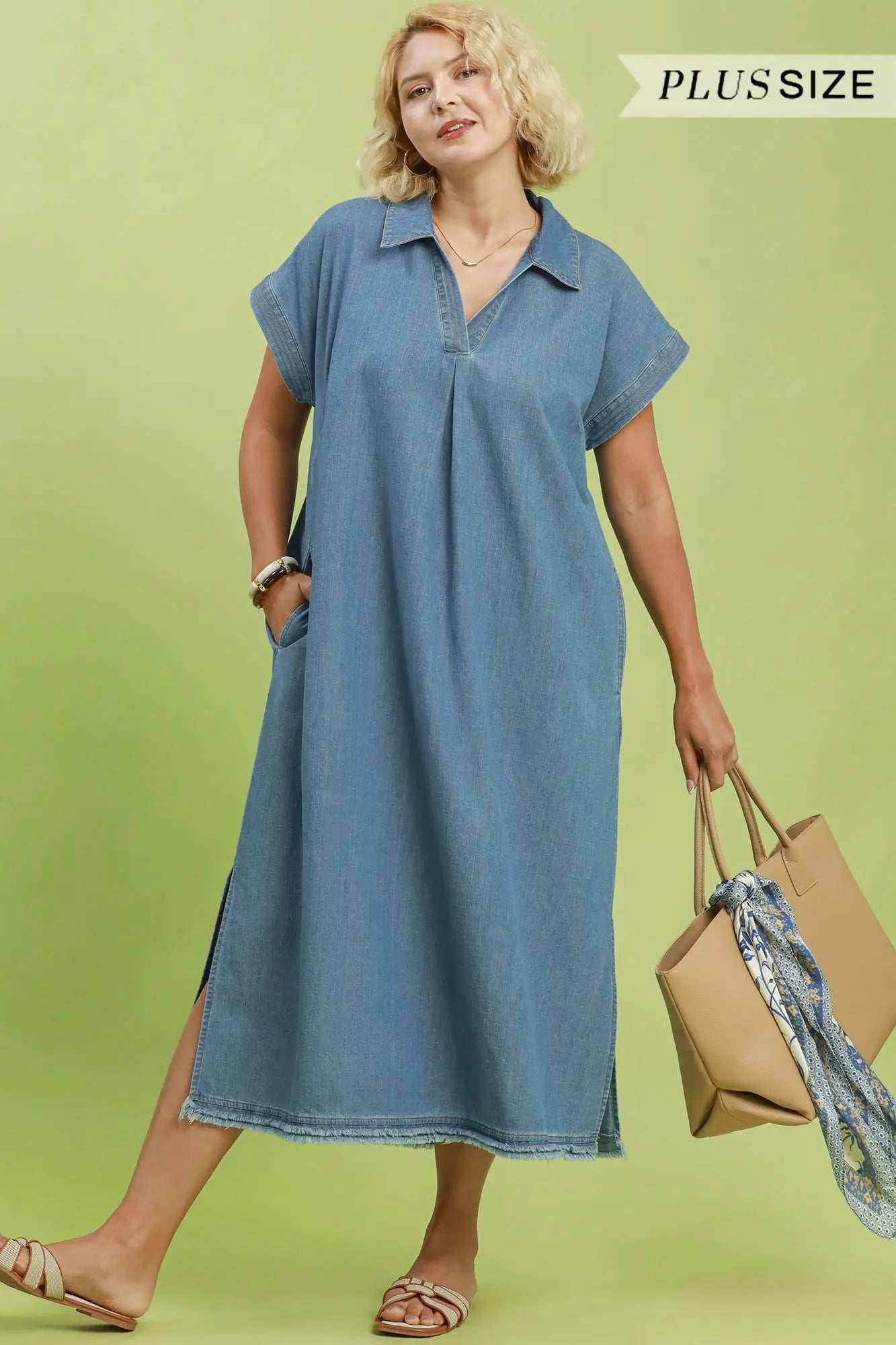 plus size denim midi dress Half zip collared Kelly green – Shop Meli's Boutique Bust 50 Color:Lt Yellow The Ultimate 2026 Guide worn-in-richmond-quirk