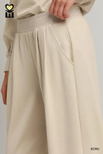 Load image into Gallery viewer, UMGEE -LUXEKNIT collection elegant Ecru wide leg two piece set
