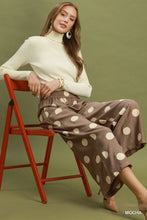 Load image into Gallery viewer, UMGEE Taupe wide leg polka dot trousers
