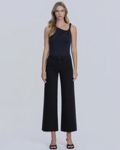 Load image into Gallery viewer, LOVERVET- Black High Rise raw hem cropped wide leg  jeans LV1220BK
