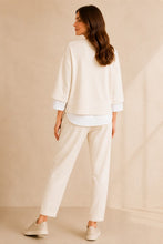 Load image into Gallery viewer, Winter white Layering effect Barel pants two piece set
