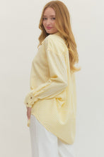 Load image into Gallery viewer, Nina-Butter Yellow oversized button down top

