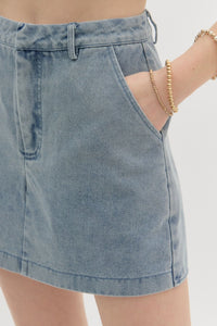 DOLLY skort - washed denim skort