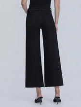 Load image into Gallery viewer, LOVERVET- Black High Rise raw hem cropped wide leg  jeans LV1220BK
