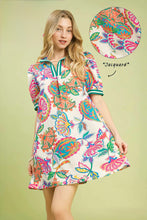 Load image into Gallery viewer, UMGEE- Jacquard polo neck printed dress
