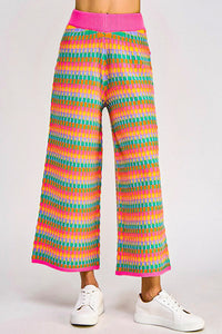 DAISY Trouser- Multicolor wide leg cropped trouser