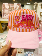 Load image into Gallery viewer, RESTOCK!!!Easy tiger striped pink and dark coral hat
