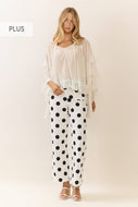 Plus Polka Dot high-rise Wide Leg pants