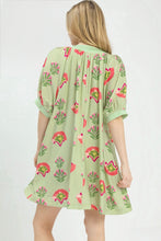 Load image into Gallery viewer, UMGEE Exclusive- sage vibrant printed dress
