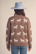 Load image into Gallery viewer, Western print knit button down cardigan
