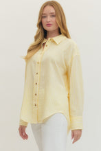 Load image into Gallery viewer, Nina-Butter Yellow oversized button down top
