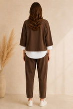 Load image into Gallery viewer, Layering effect Barel pants two piece set
