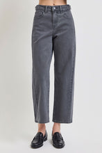 Load image into Gallery viewer, RISEN JEANS- Adjustable waist high rise cropped barrel jeans
