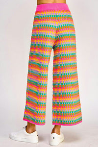 DAISY Trouser- Multicolor wide leg cropped trouser