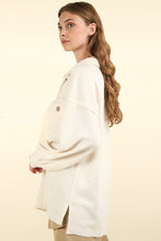 Load image into Gallery viewer, FREE GIRL- cream oversized half butron front sweater
