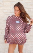 Load image into Gallery viewer, Brown &amp; Blue Dot Delta Mockneck Set
