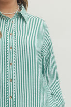 Load image into Gallery viewer, Curvy sized Nina-Kelly Green oversized button down top
