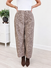 Load image into Gallery viewer, Mocha bambi barrel printed denim
