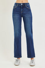 Load image into Gallery viewer, RISEN JEANS- Tummy Control Dark wash straight cut jeans
