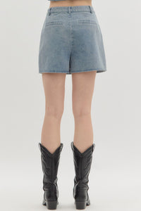 DOLLY skort - washed denim skort