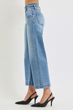 Load image into Gallery viewer, RISEN JEANS- HIGH RISE CROP WIDE JEANS WITH FRONT AND BACK YOKE DETAILS PWC21830
