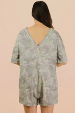 Load image into Gallery viewer, Washed camouflage relaxed fit romper
