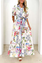 Load image into Gallery viewer, LAURA- coastal Italian print maxi dress
