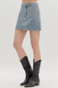 DOLLY skort - washed denim skort