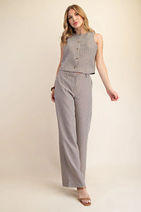 Oxford- Brown Houndstooth Vest