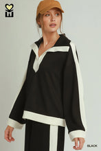 Load image into Gallery viewer, UMGEE- Luxeknit Black elegant two piece wide leg set
