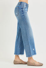 Load image into Gallery viewer, RISEN JEANS- Mid rise cropped side slit with gray jeans PWC21916

