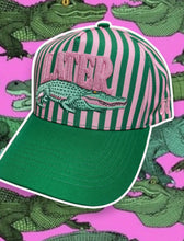 Load image into Gallery viewer, RESTOCK!! Later alligator Kelly green/pink hat
