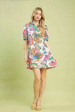Load image into Gallery viewer, UMGEE- Jacquard polo neck printed dress
