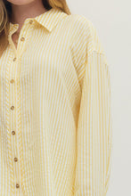 Load image into Gallery viewer, Nina-Butter Yellow oversized button down top
