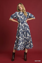 Load image into Gallery viewer, Teresa - Umgee Blue floral print ankle length dress
