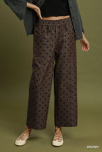 Load image into Gallery viewer, UMGEE Brown wide leg polka dot trouser
