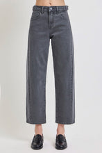 Load image into Gallery viewer, RISEN JEANS- Adjustable waist high rise cropped barrel jeans
