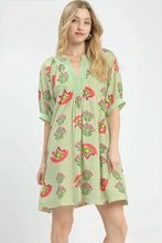 Load image into Gallery viewer, UMGEE Exclusive- sage vibrant printed dress
