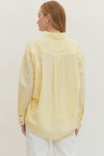 Load image into Gallery viewer, Nina-Butter Yellow oversized button down top
