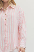 Load image into Gallery viewer, Nina-Pink oversized button down top

