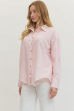 Load image into Gallery viewer, Nina-Pink oversized button down top
