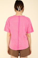 Load image into Gallery viewer, PLUS TARA- Designer inspired washed berry pocket tee
