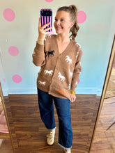 Load image into Gallery viewer, Western print knit button down cardigan
