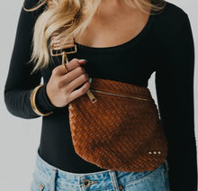 Load image into Gallery viewer, Pretty Simple-Westlyn Woven Brown Guitar strap Bum Bag - 3 sisters collection

